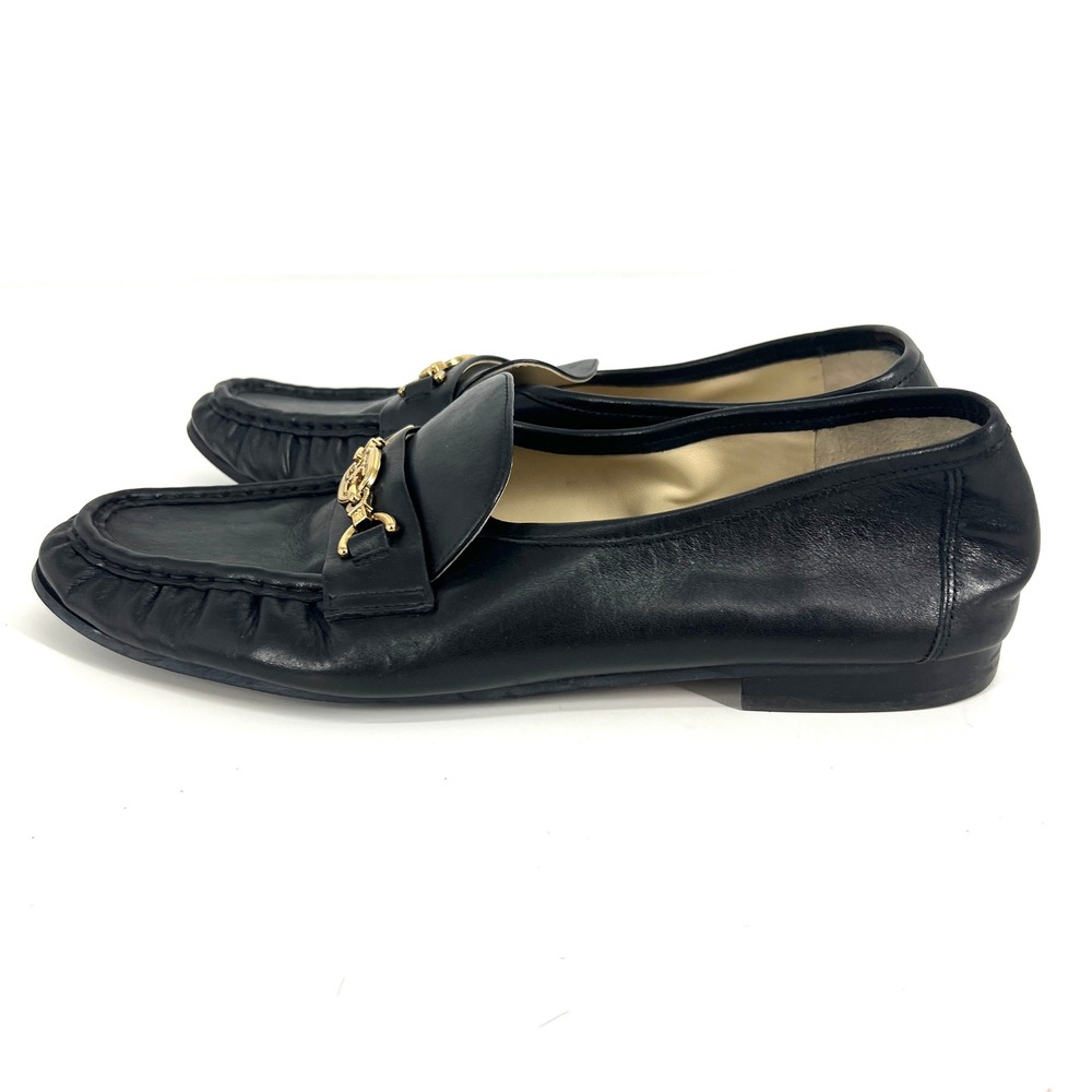 Sam Edelman Lucca Black Leather Horsebit Loafers Womens 9.5 M Flat Shoes